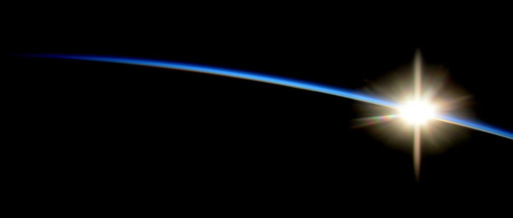 ISS, astronaut, sunrise from space