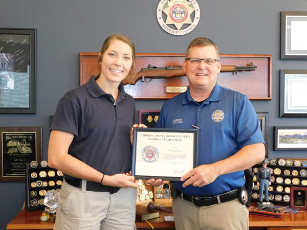 Sheriff Smith Recognizes Student Intern