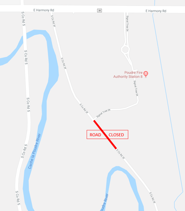 County Rd. 3F will be closed through 12/19