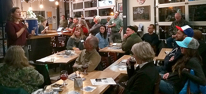 *Picture above: Executive Director Jennifer Kovecses from the Coalition for the Poudre River Watershed discussing wildfire restoration at a 2018 Pub Talk hosted by Maxline Brewing and the Poudre Heritage Alliance. Copyright © 2018 Poudre Heritage Alliance, All rights reserved.