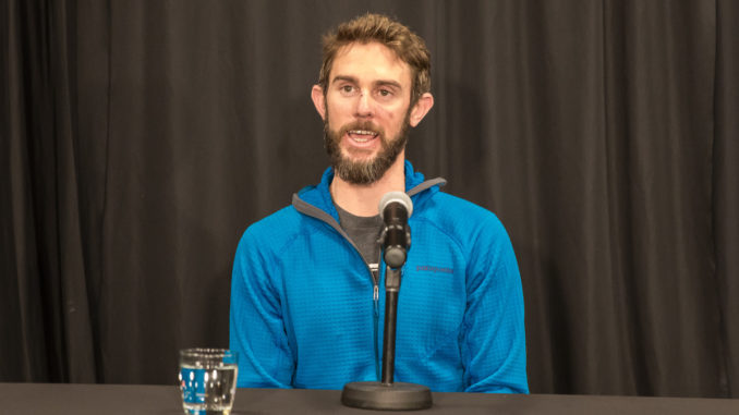 Travis Kauffman and he is the trail runner from Colorado that survived a mountain lion attack