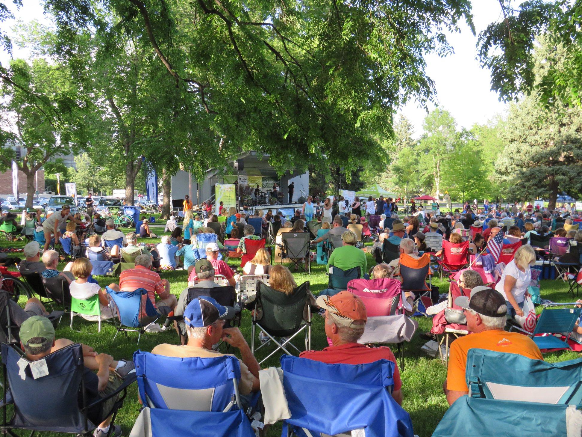 The crowd enjoys a wonderful evening at the 2018 Lagoon Summer Concert Series.