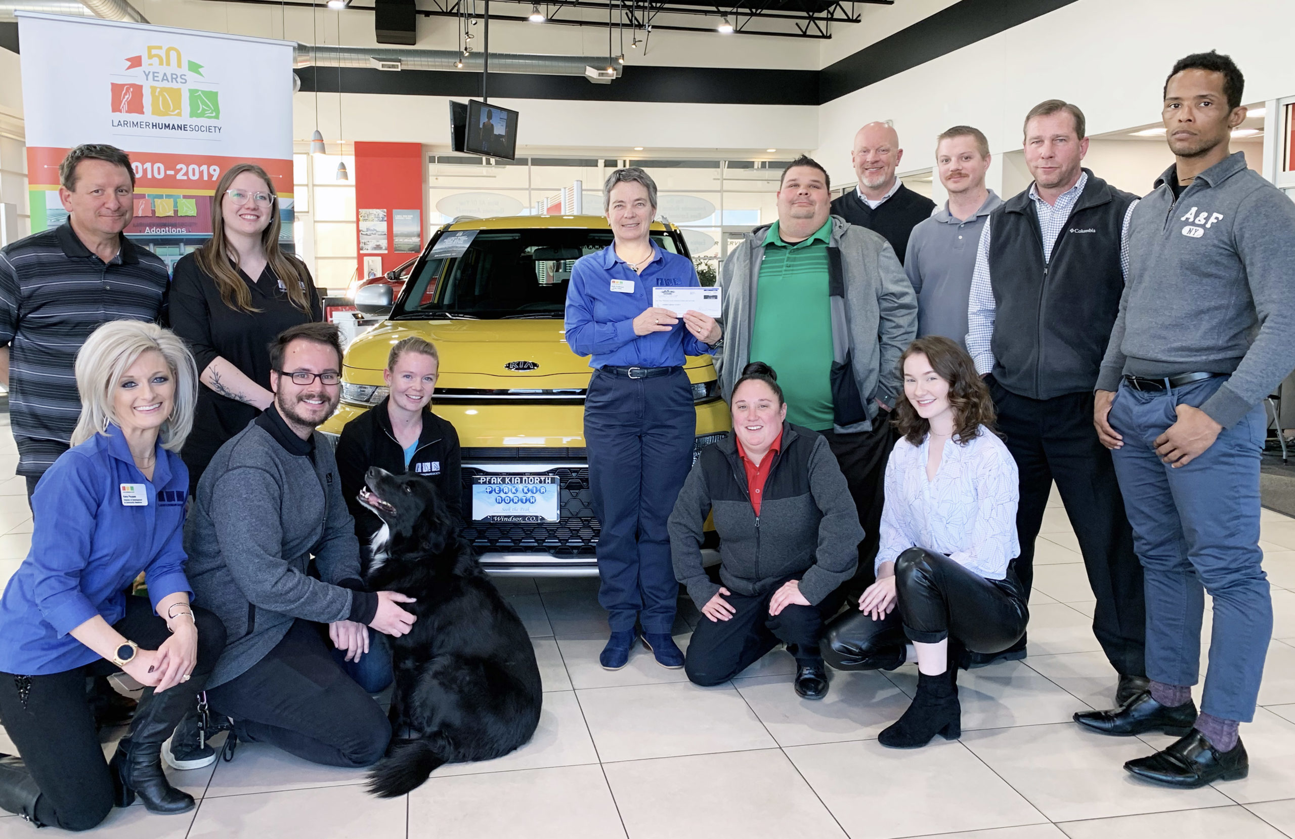 Peak Kia North Driving Second Chances Campaign Donates $4,700 to Larimer Humane Society 
