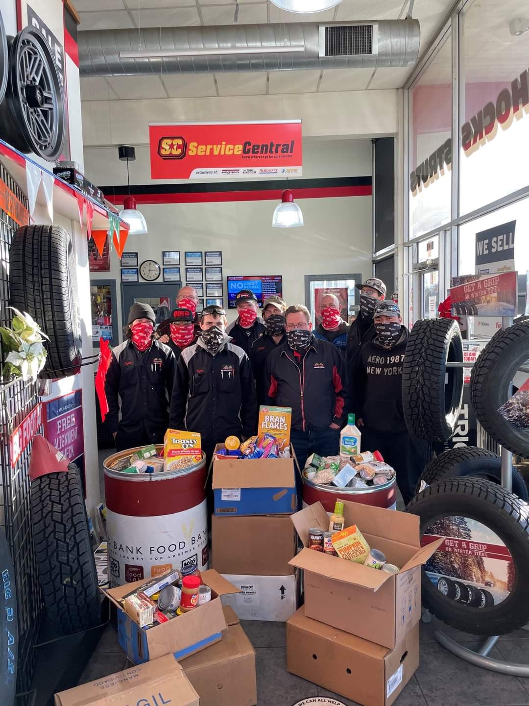 Over 1,736 Pounds of Food Raised by Big O Tires of Loveland’s Holiday Food Drive