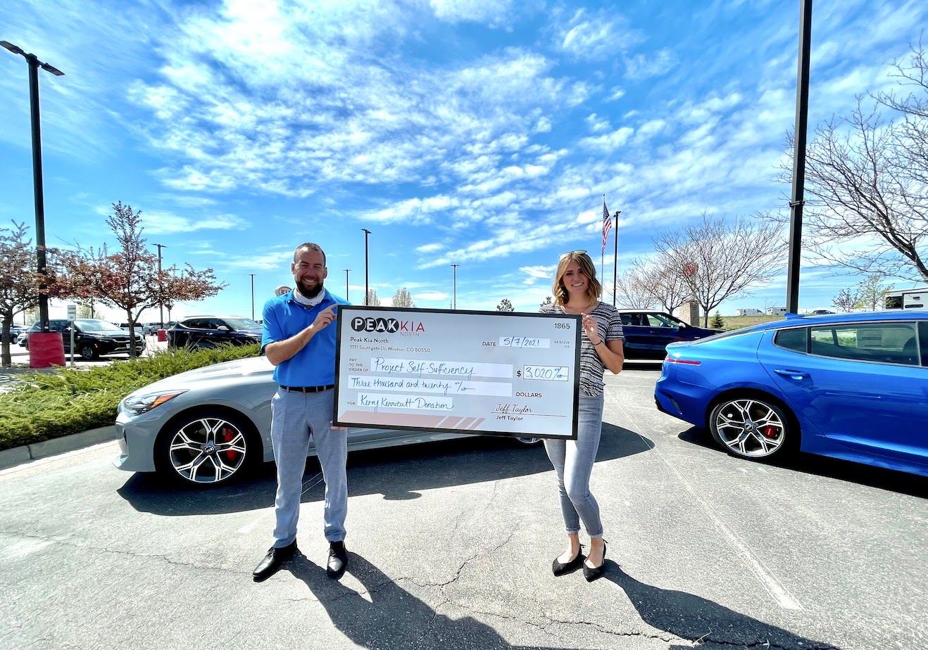 Peak Kia North Donates $3000 to Project Self-Sufficiency