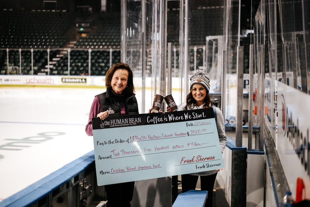 Human Bean Northern Colorado and Colorado Eagles Partner to Raise $2,500 for Local Cancer Fund