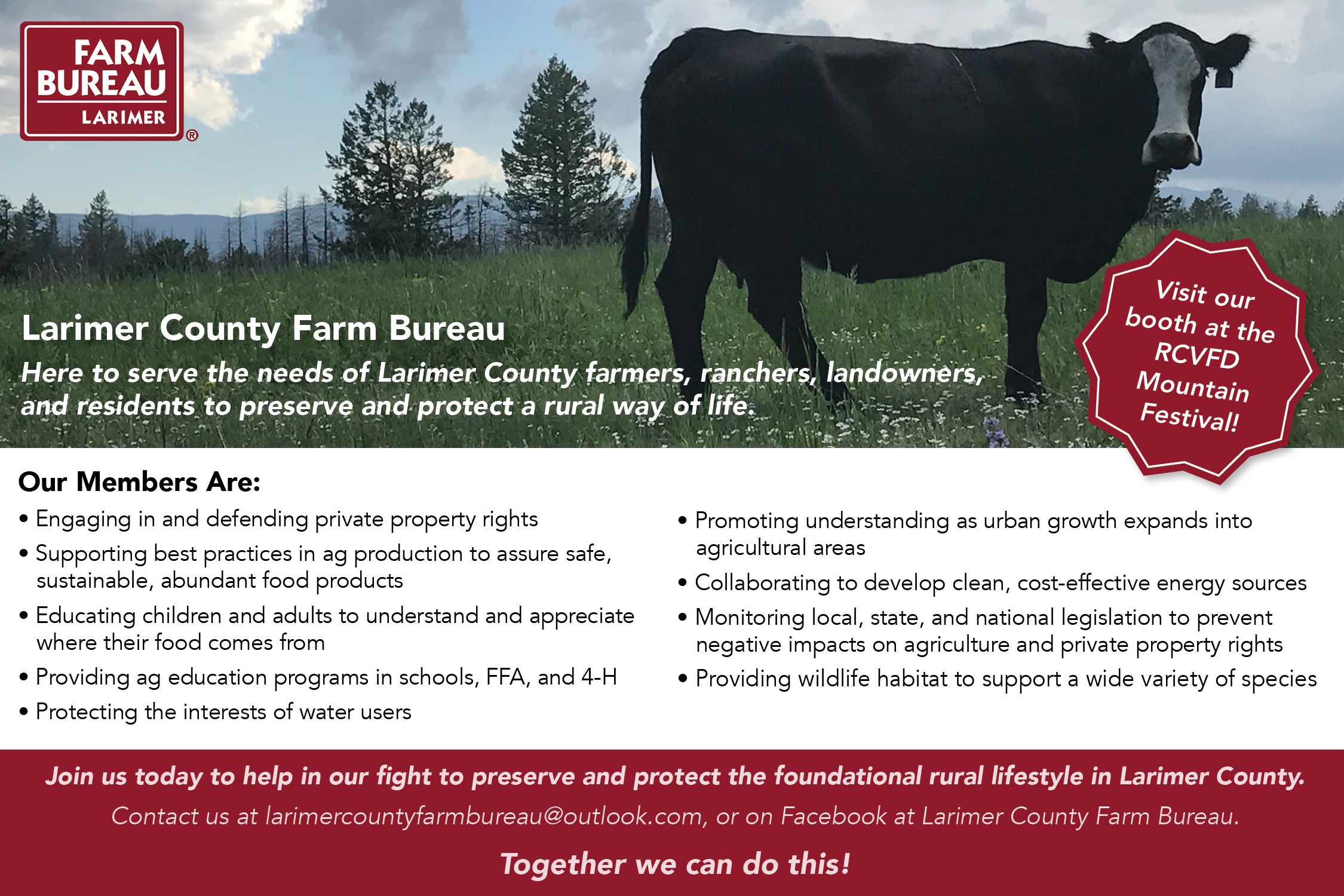 Larimer County Farm Bureau Working to Promote Agriculture