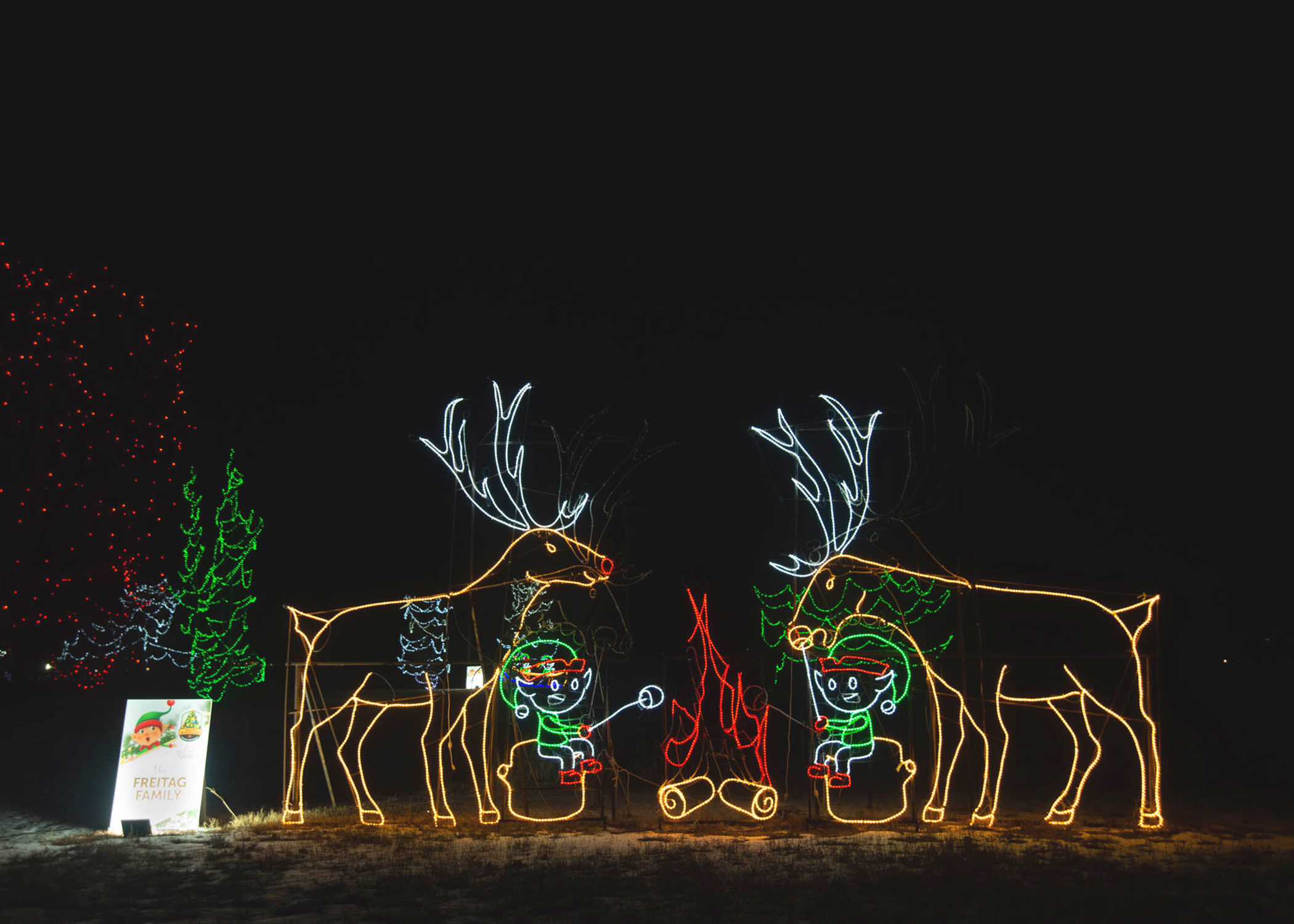 Colorado Youth Outdoors NOCO Winter Wonderland features 500,000 lights next to I-25