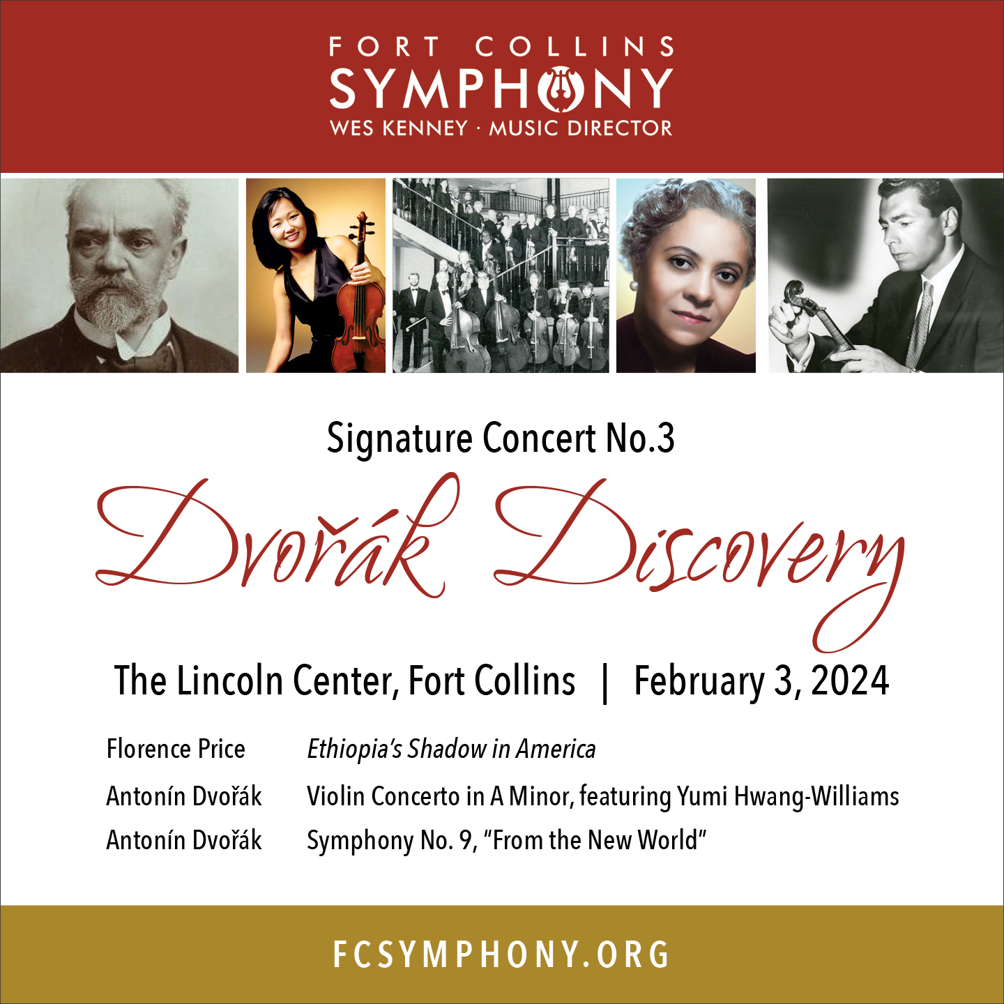 Fort Collins Symphony Highlights Two Views of the American Experience with “Dvořák Discovery” on February 3, 2023