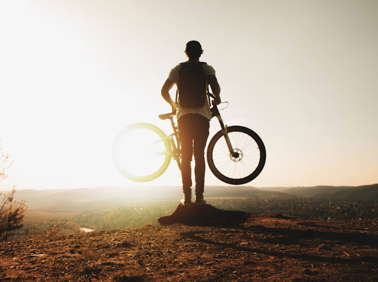 Man holding the bike