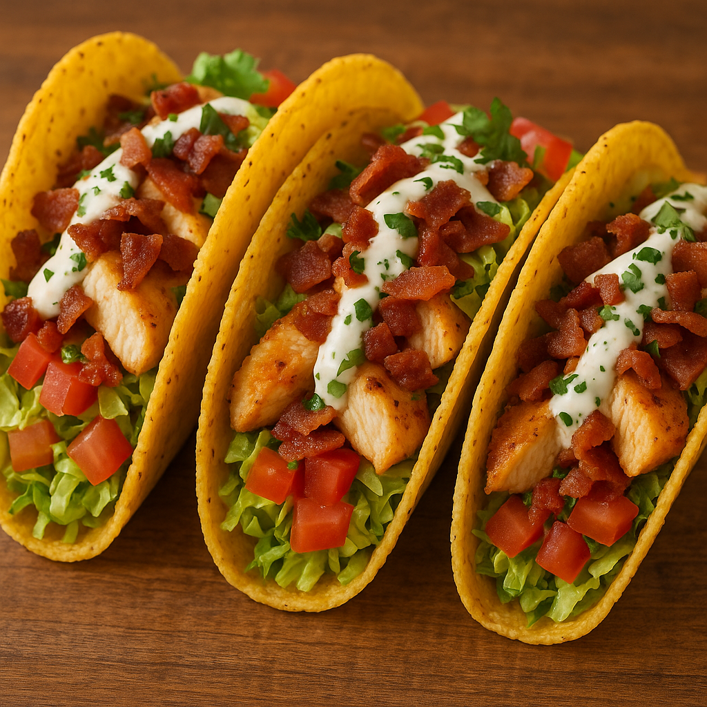Home Comfort, Gourmet Flavor: Chicken Bacon Ranch Tacos With a Twist