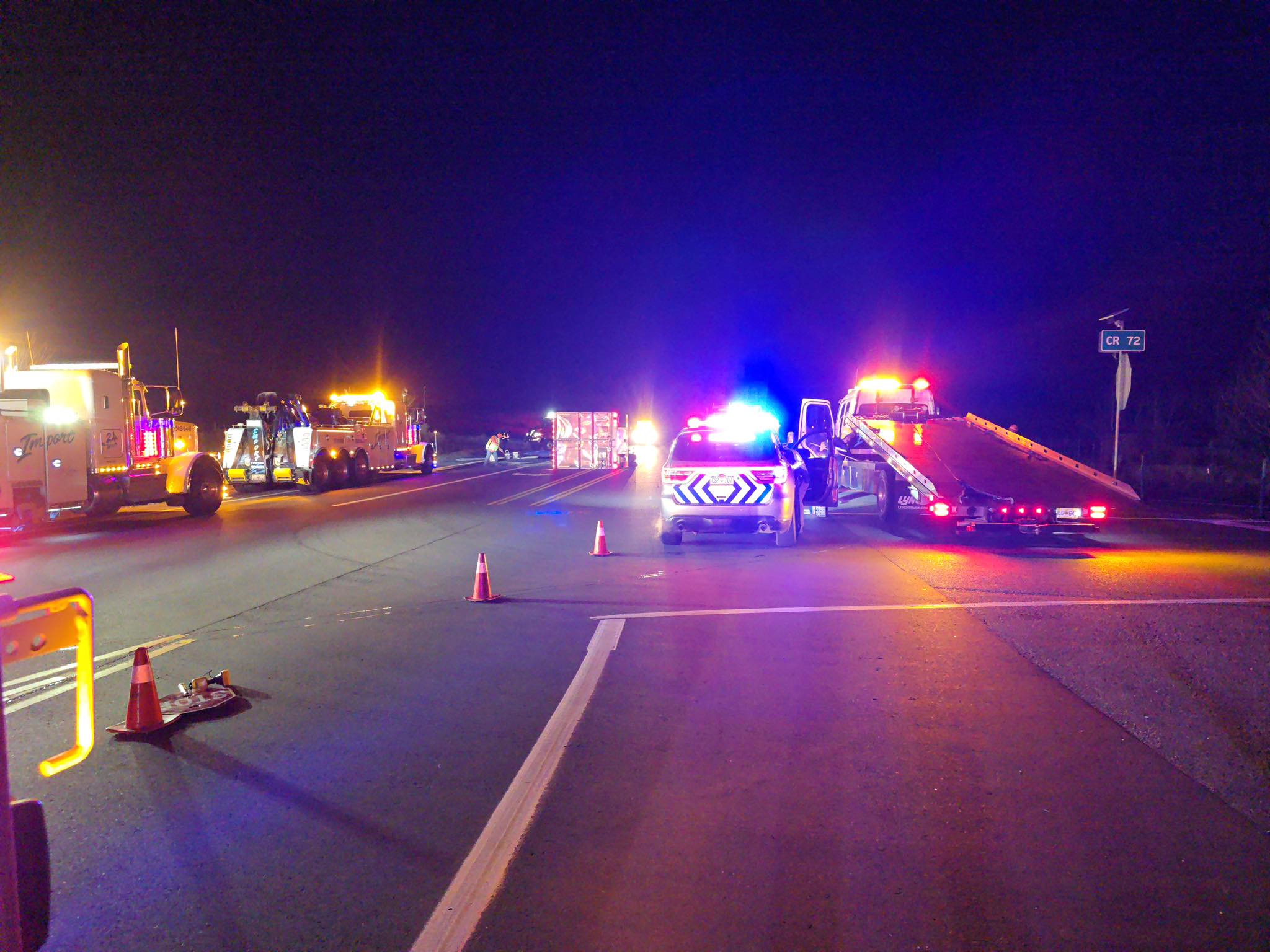 Crash Closes Highway 287 Near Owl Canyon