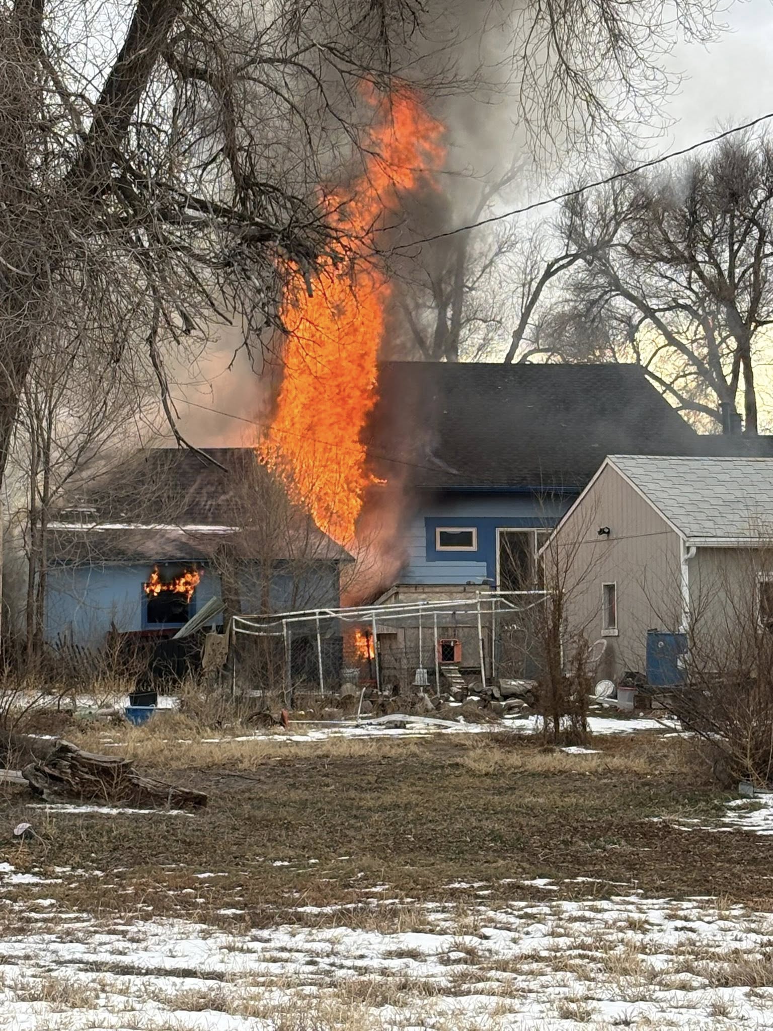 Garage Fire Contained in Milliken