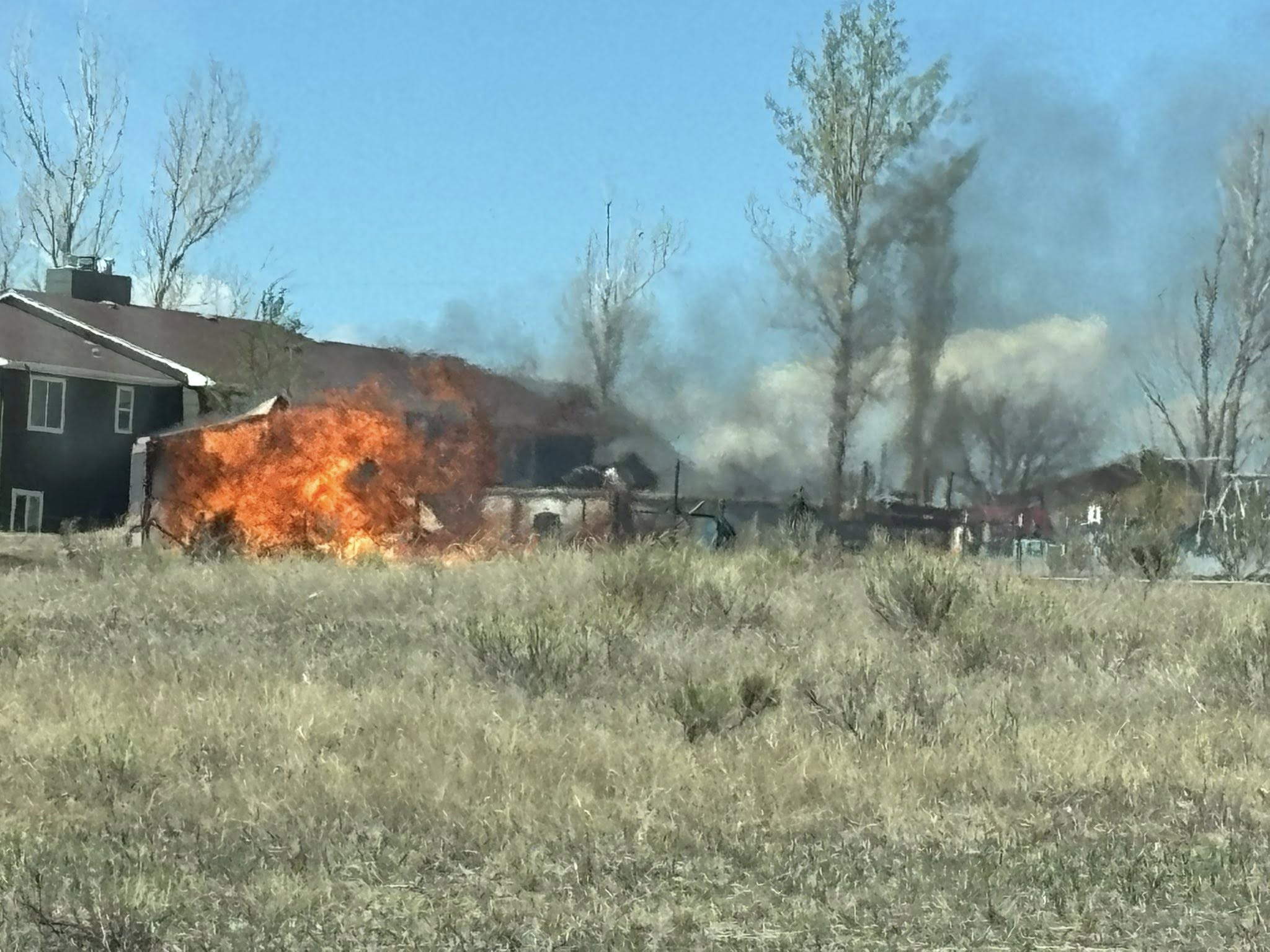 Wind-Driven Fire Burns Outbuilding Near Loveland
