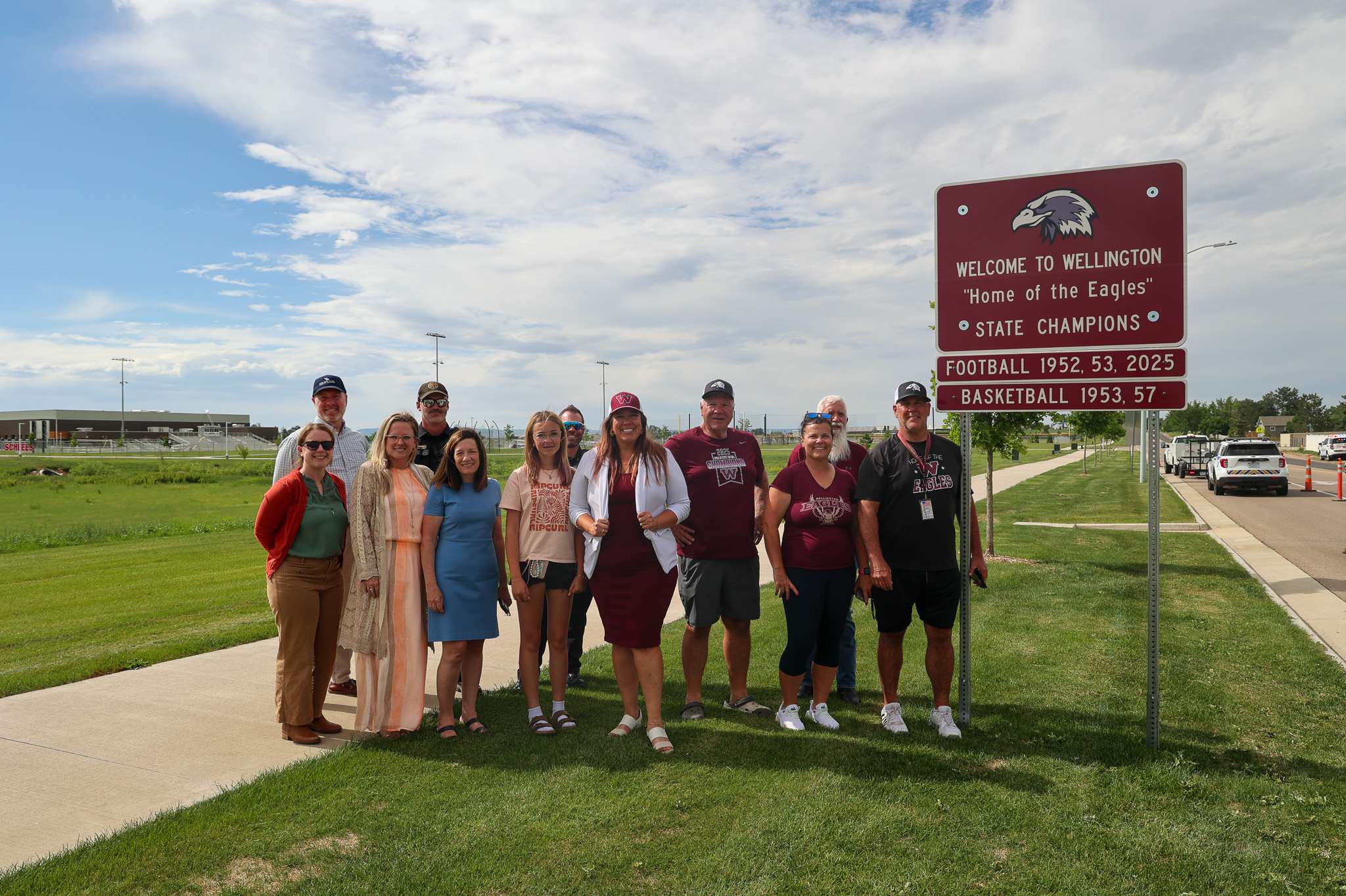 Wellington Sign Honors State Championship Eagles Legacy