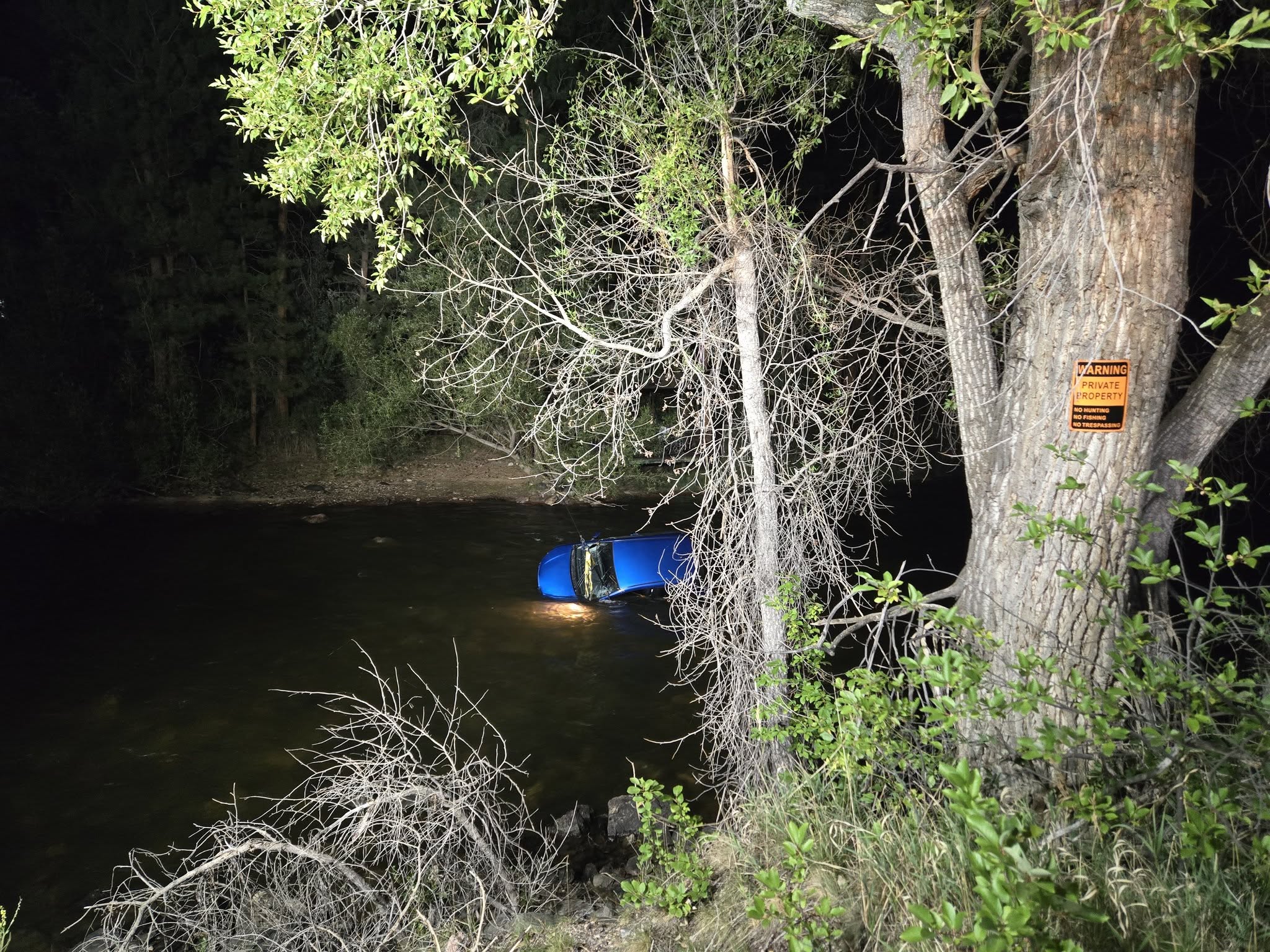 Driver Escapes After Vehicle Crashes Into Poudre River
